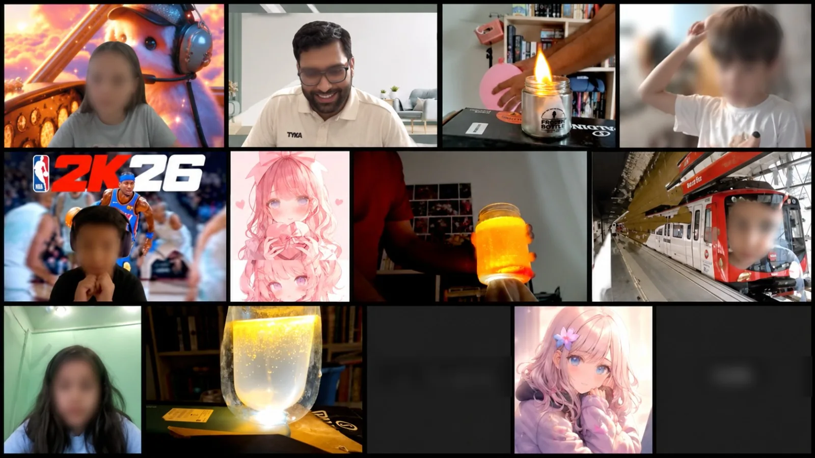 A live online science session: a candle-in-a-jar experiment